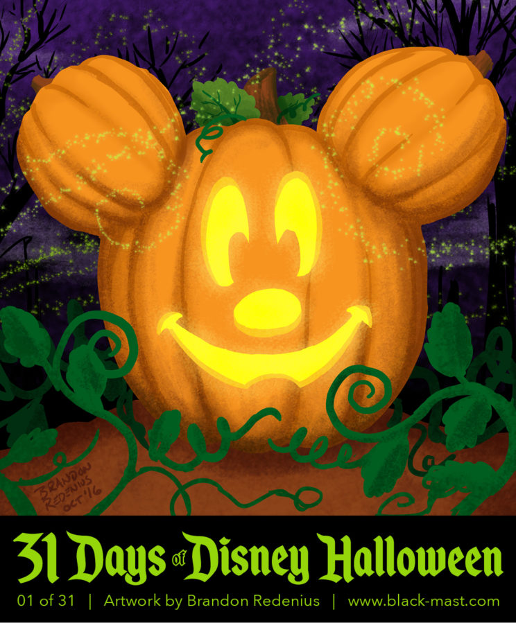 Day 1: Mickey Mouse jack-o-lantern from Disneyland during Halloween Time