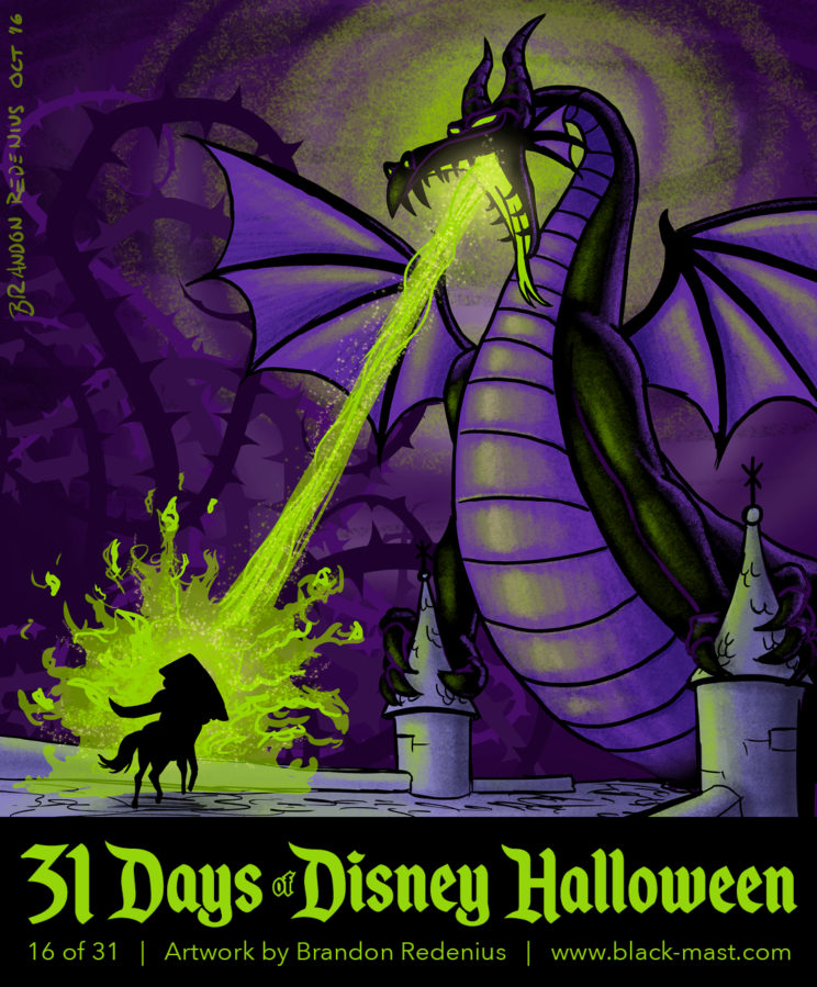 Day 16: Maleficent in dragon form from Disney's Sleeping Beauty
