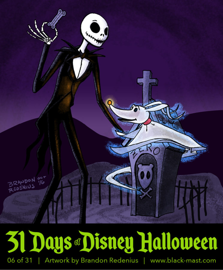 Day 6: Jack Skellington and Zero from The Nightmare Before Christmas