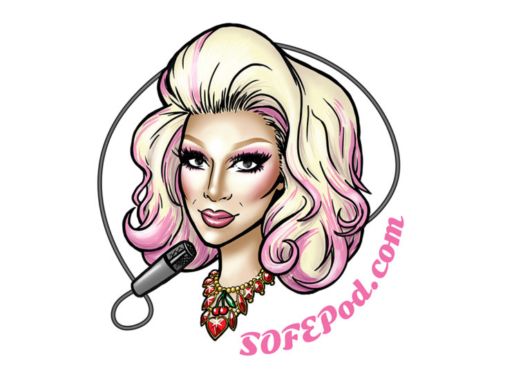 SOFEPod.com: Logo for bay area podcast highlighting drag queens and the LGBTQ community.