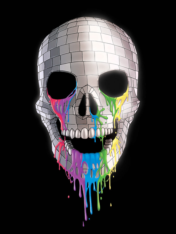 Disco Skull T-shirt Art