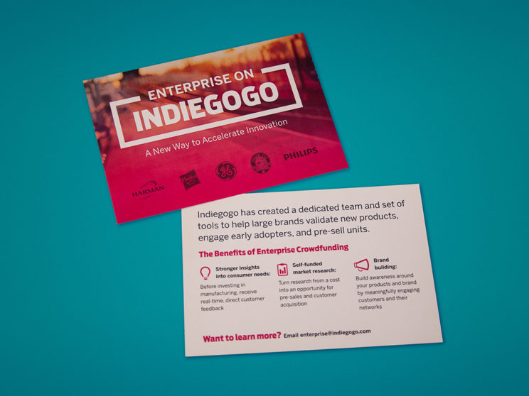 CES 2017 Indiegogo Enterprise Value Prop Postcards