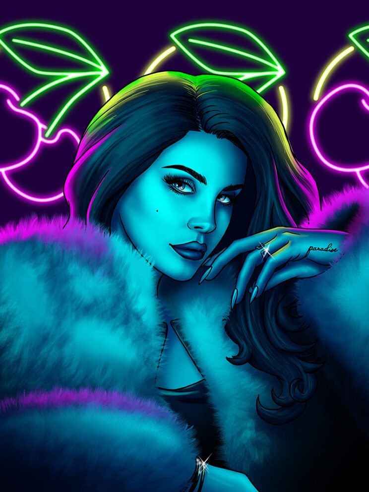 Lana Del Rey Neon Fan Art