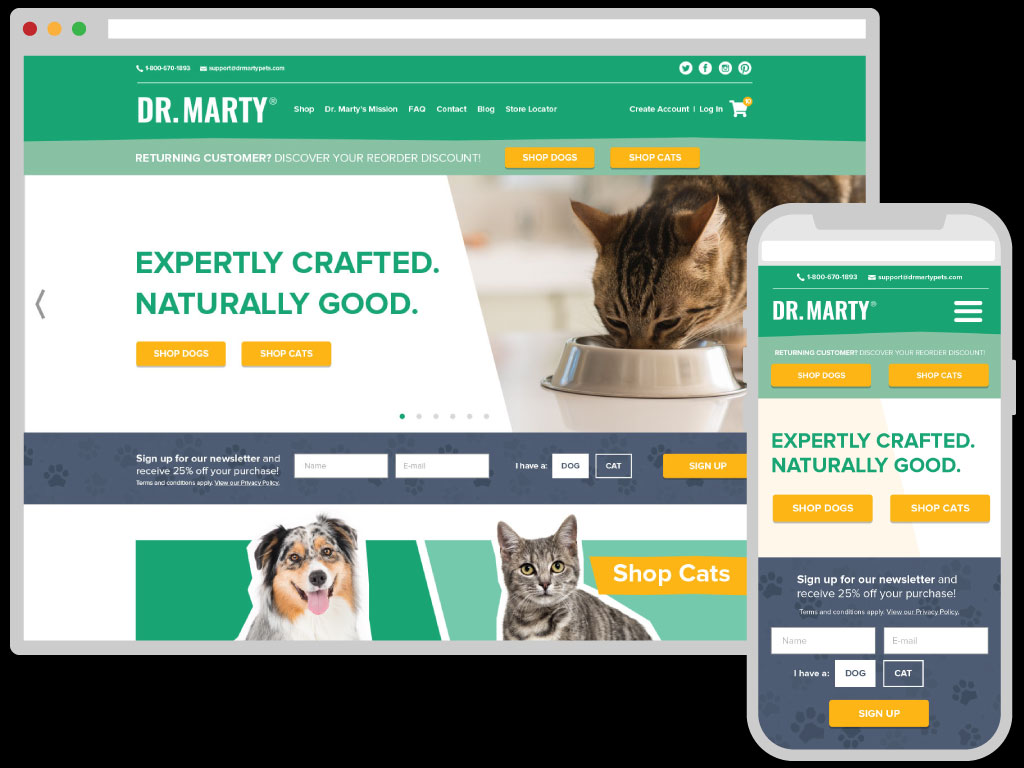 Dr. Marty Pets Website Redesign